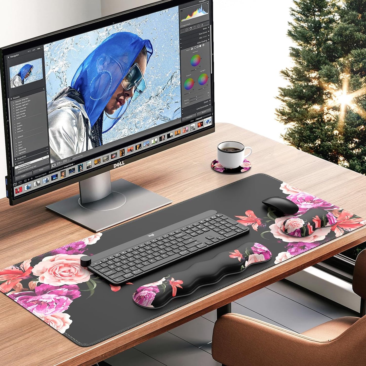 Peony Flower Full Desk Setup Combo